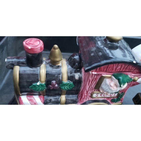 Vintage Holiday Tea set Santa Claus Holiday Express Ceramic Tea Coffee Set - Picture 11 of 12